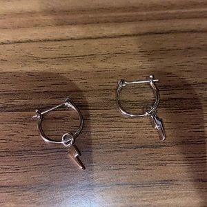 Mini lighting bolt earrings w/ free sticker